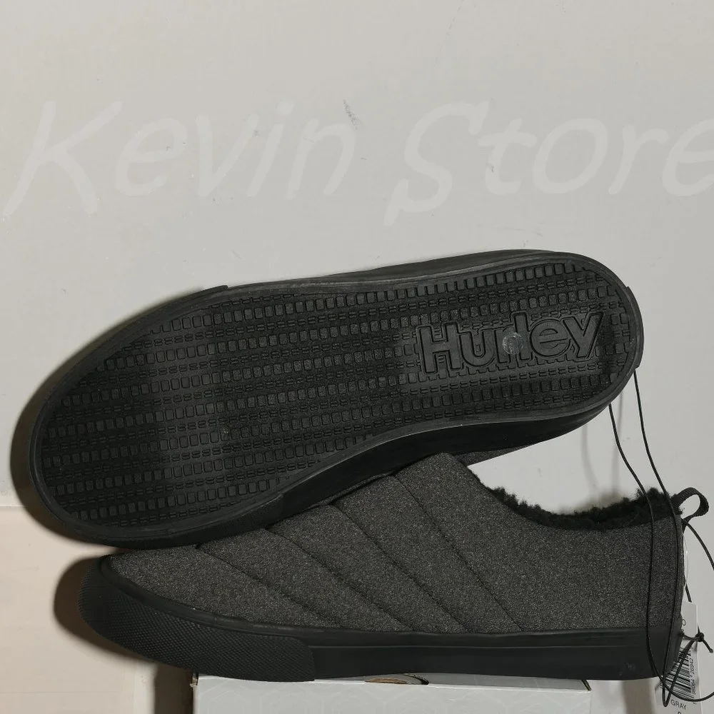 Hurley‎ Men's Arlo Puff Clog Shoe Slipper, Gray